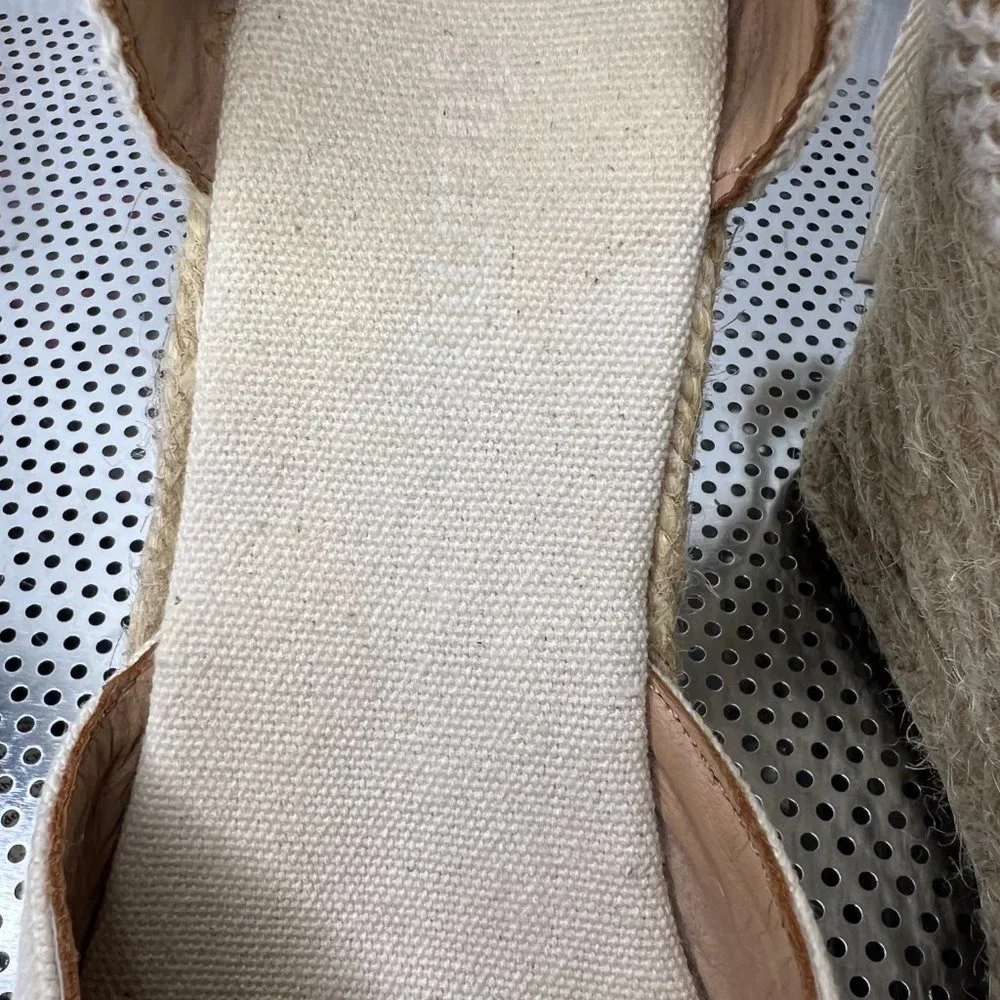 Soludos Women's Lace-Up Tall Wedge Espadrilles Red‎ Navy Natural  Size 5